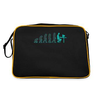 Idée de cadeau Evolution nerd nerd computer - Sac Retro - noir/or - Dos