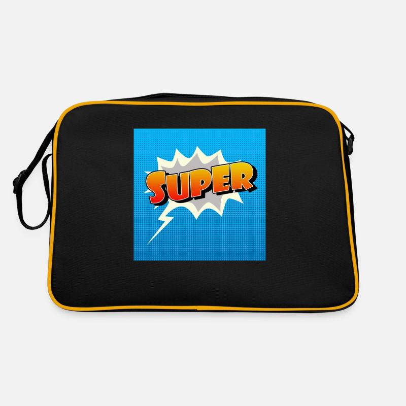 Super Comic Lettering Icon Retro Bag