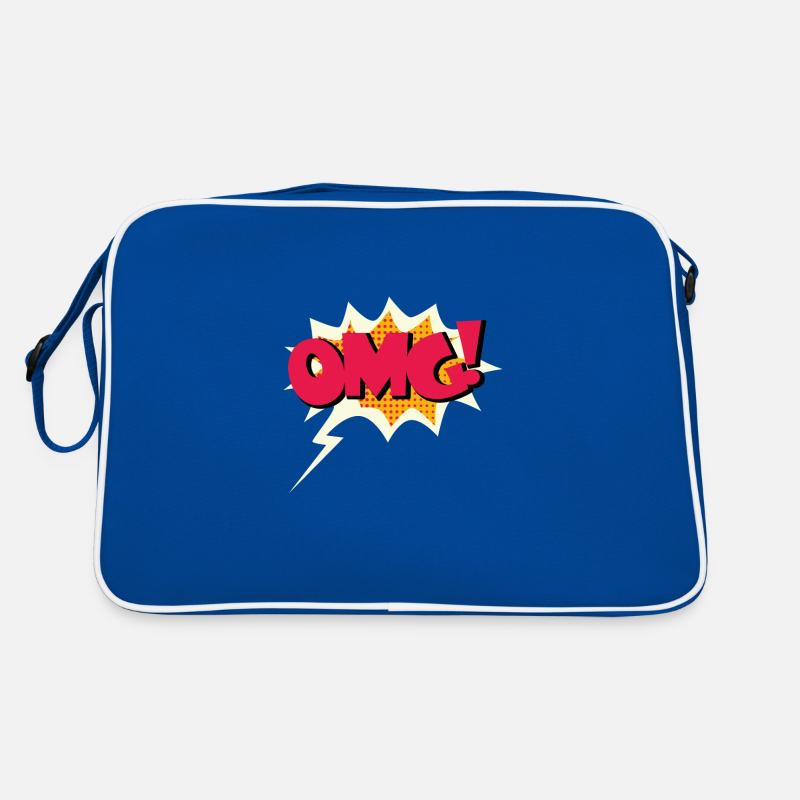 omg comic lettering Retro Bag