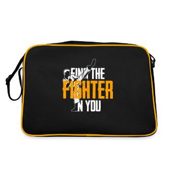 Prima Zusammenstellung zwischen Karate und Rocky - Retro Tasche - Schwarz/Gold - Hinten