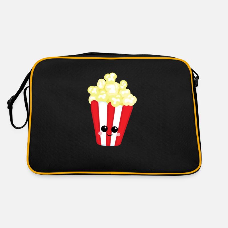Popcorn - Retro Tasche - Schwarz/Gold
