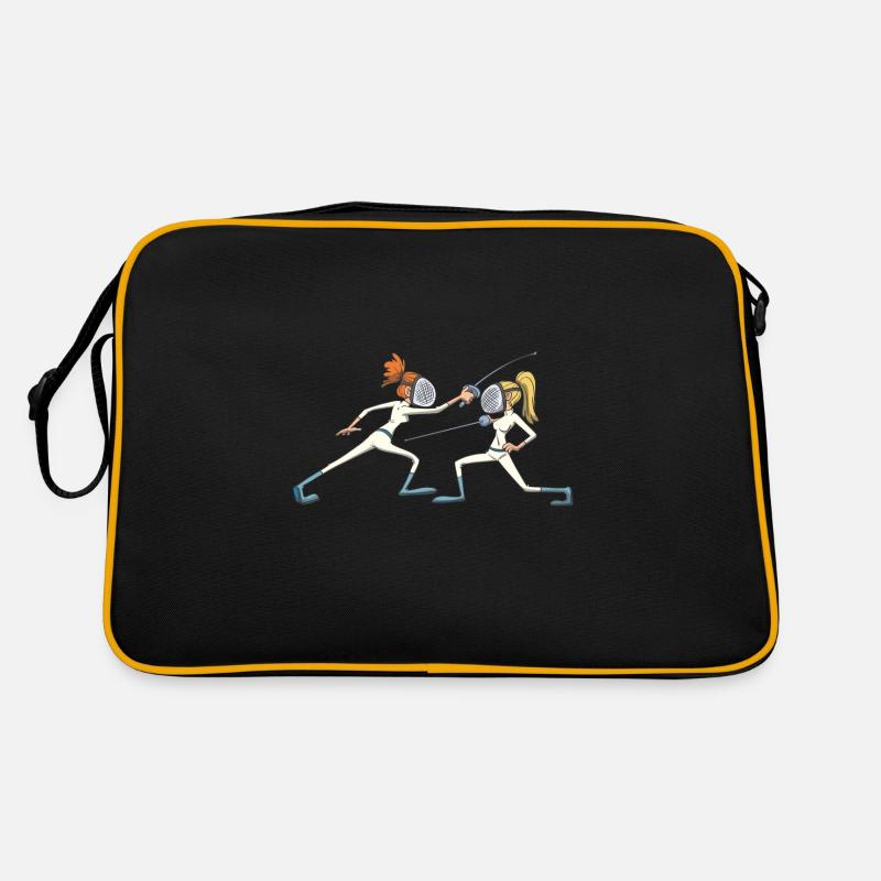 Fencing evasive maneuver gift idea - Retro Bag - black/gold