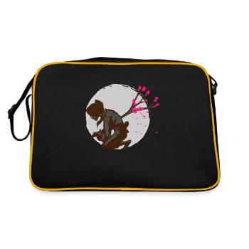 Samurai Robe Seppuku Harakiri Dague Fleurs de Cerisier - Sac Retro - noir/or - Dos
