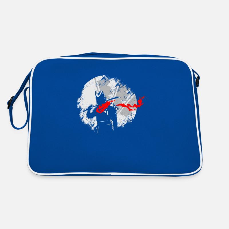 Silhouette samouraï drapeaux guerrier asiatique katana Sac Retro