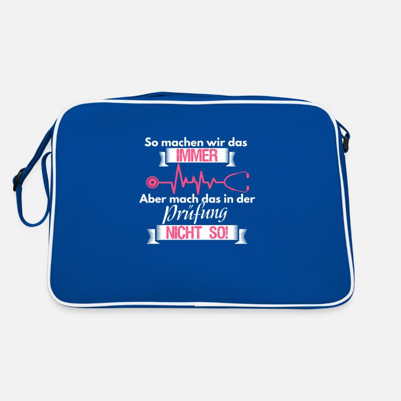 Krankenschwester Pfleger Spruch Prüfung Geschenk Retro Tasche