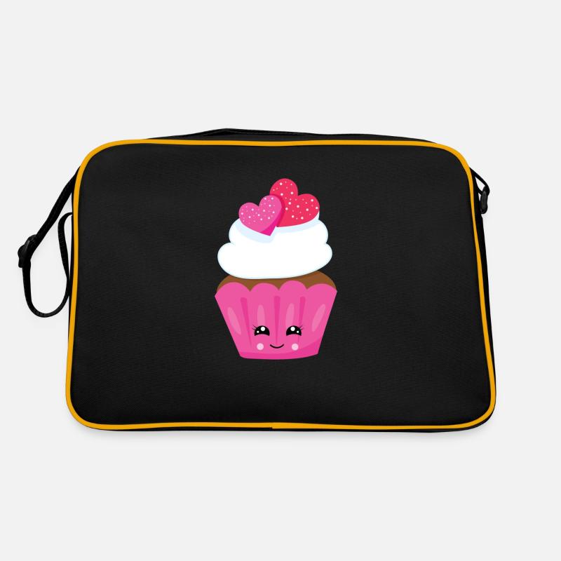 cupcake - Retro Tasche - Schwarz/Gold