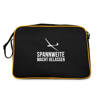 Vol à voile Renard T-shirt idée cadeau - Sac Retro - noir/or - Dos