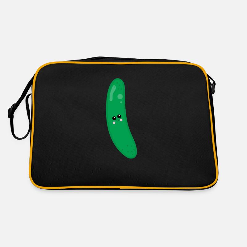 Gurke - Retro Tasche - Schwarz/Gold