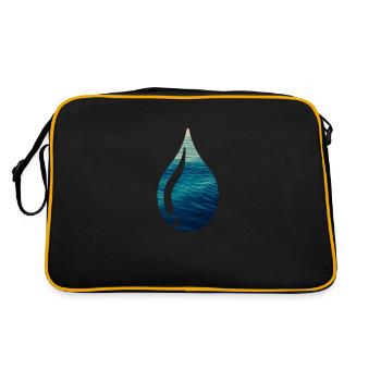 Gouttes d’eau - Sac Retro - noir/or - Dos