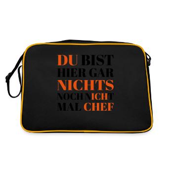 Cheffe - Retro Tasche - Schwarz/Gold - Hinten