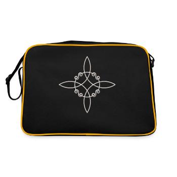 Witch`s Knot, Power of 4 elements - Binding Rune - Sac Retro - noir/or - Dos