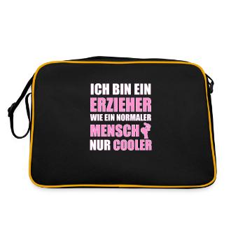 Cadeaux pour les éducatrices éducatrices t-shirts - Sac Retro - noir/or - Dos