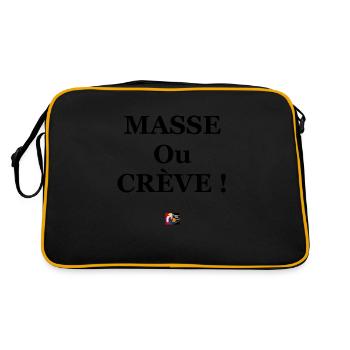 MASSE ou CRÈVE ! - Jeux de Mots Francois Ville / - Sac Retro - noir/or - Dos