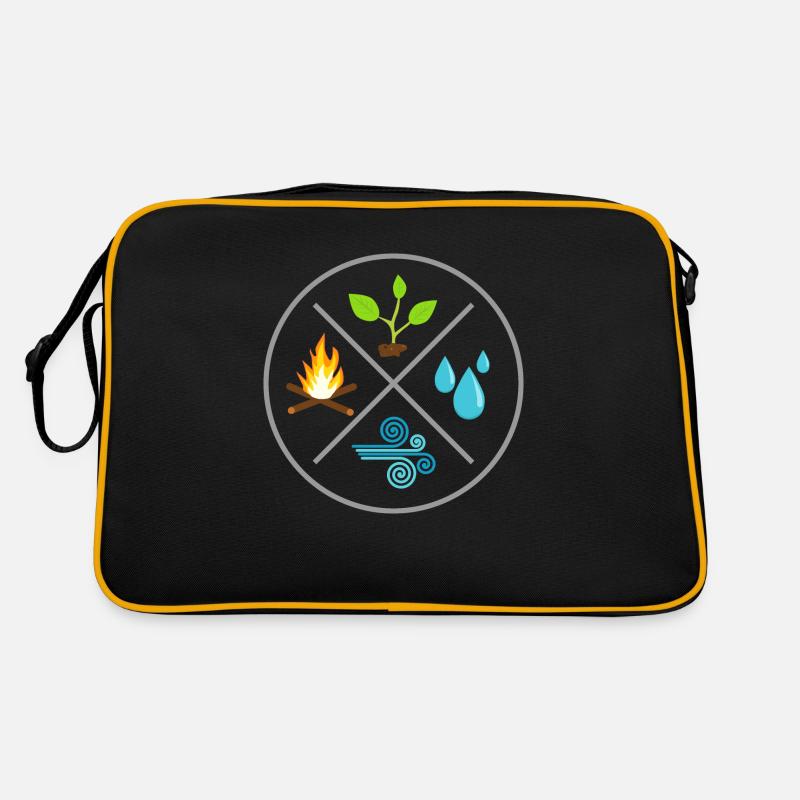 The 4 elements - Retro Bag - black/gold