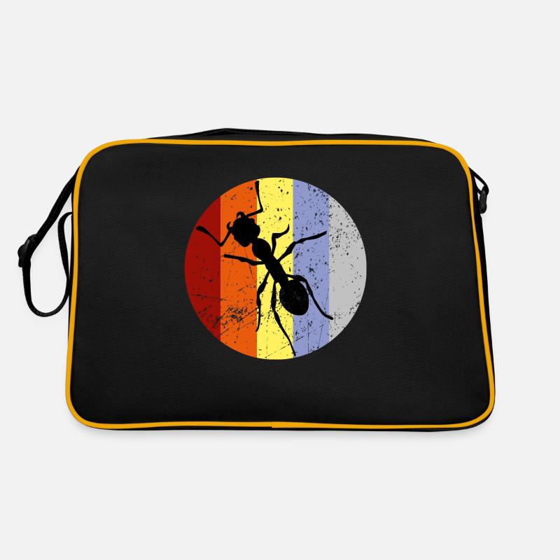 Retro Ameise - Retro Tasche - Schwarz/Gold