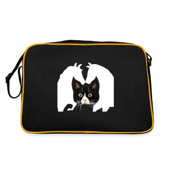 Chat de chat et de cheval cadeau - Sac Retro - noir/or - Dos