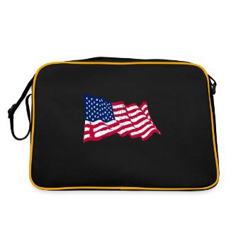 American Flag - Sac Retro - noir/or - Dos