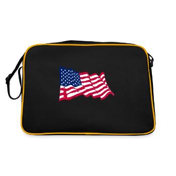 American Flag - Sac Retro - noir/or - Dos
