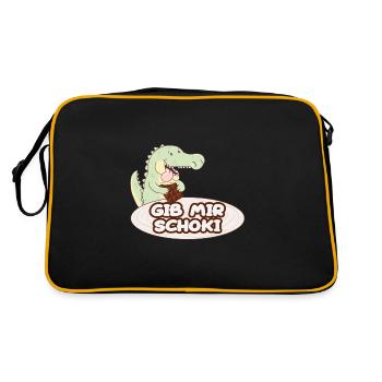 Chocolat Donnez-moi du chocolat - Sac Retro - noir/or - Dos