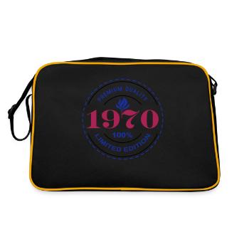 1970 PREMIUM QUALITY || 100% LIMITED EDITION - Retro Bag - black/gold - Back
