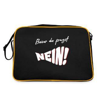 Avant de demander NON - Sac Retro - noir/or - Dos