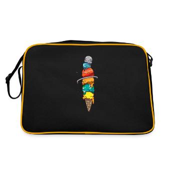 Space Ice Waffle Solar System Summer Mars - Retro Bag - black/gold - Back