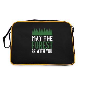 Forest Wars - Retro Tasche - Schwarz/Gold - Hinten