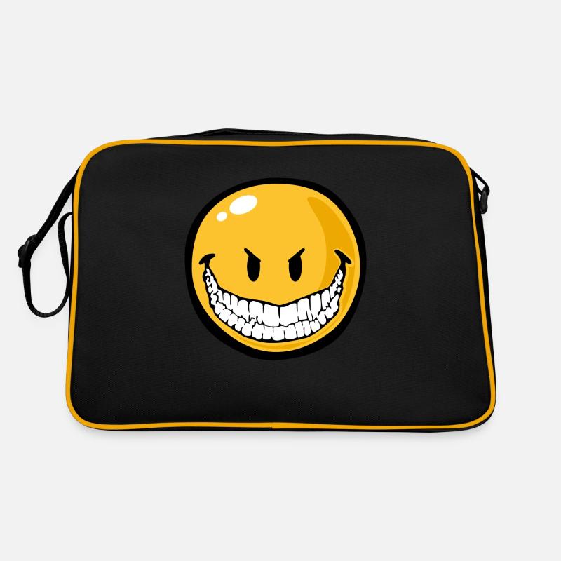 Smiley evil grin Retro Tasche