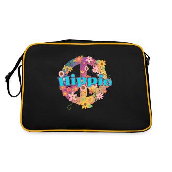Gifts for Hippies | Hippie Peace Gift Ideas - Retro Bag - black/gold - Back