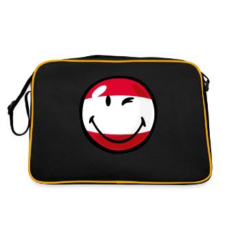 Smiley Flag Austria - Sac Retro - noir/or - Dos