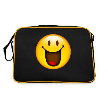 Smiley Glossy Happy - Retro Bag - black/gold - Back