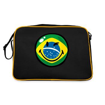 Smiley Flag Brazil - Sac Retro - noir/or - Dos
