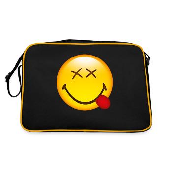 Smiley Glossy Happy - Retro Bag - black/gold - Back