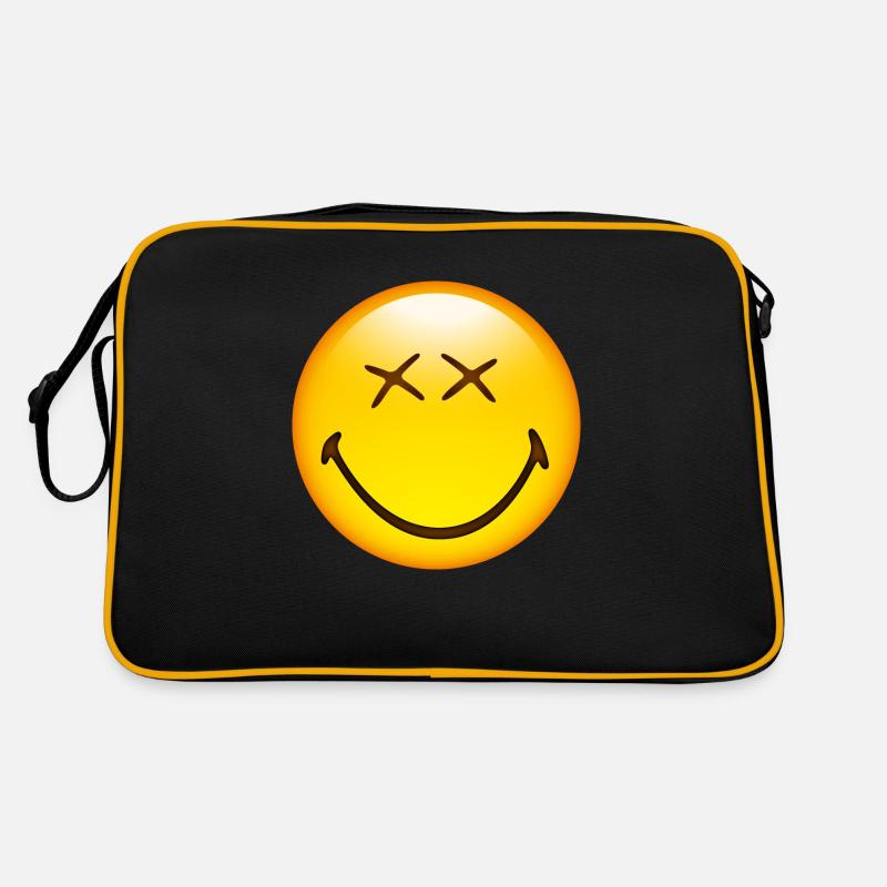Smiley Happy - Retro Bag - black/gold