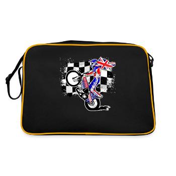 Speedway - Union Jack - UK Flag - Sac Retro - noir/or - Dos