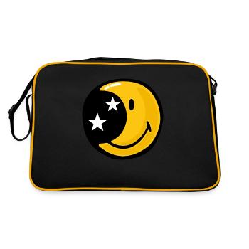 Smiley Moon Stars - Sac Retro - noir/or - Dos