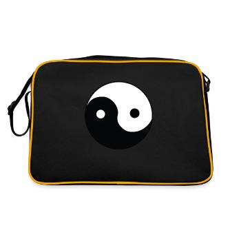 ying and yang in black and white - Retro Bag - black/gold - Back