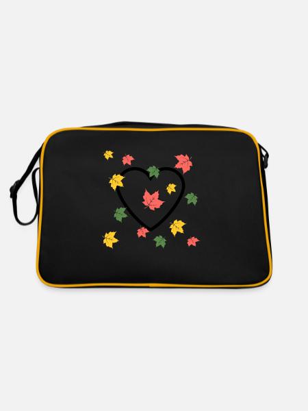 Autumn Love - Retro Bag - black/gold - Back