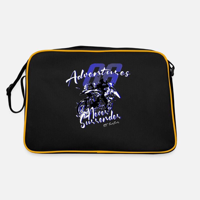 66 Adventures Never Surrender - Retro Tasche - Schwarz/Gold