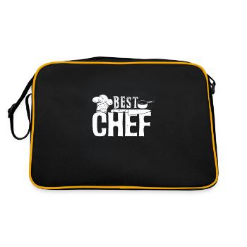 Cook profession | Amateur chef cooking education gifts - Retro Bag - black/gold - Back