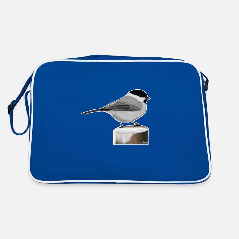 Painted willow tit bird animal design Retro Bag
