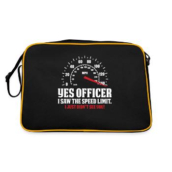 Yes Officer I Saw The Speed Limit - Retro Bag - black/gold - Back