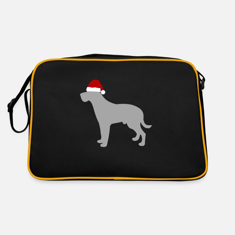 Weihnachtshund - Retro Tasche - Schwarz/Gold