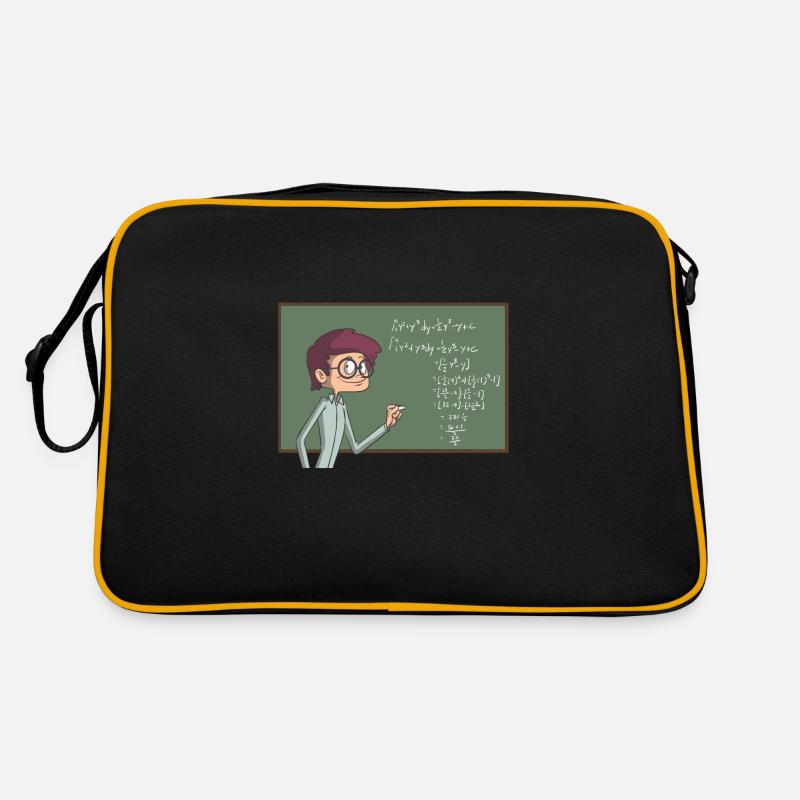 Professeur de mathématiques - Sac Retro - noir/or
