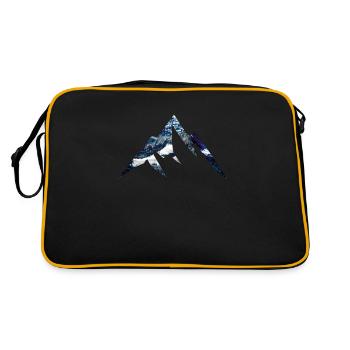 mountains design - Retro Tasche - Schwarz/Gold - Hinten