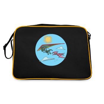 Hang Glider Glider Hang Glider Dinosaur - Retro Bag - black/gold - Back