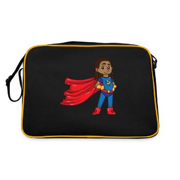 Super Hero Jaris - Retro Tasche - Schwarz/Gold - Hinten
