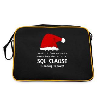 Sql Clause is coming to town! - White - Retro Bag - black/gold - Back