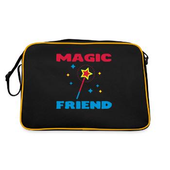 Friend / Nanny / Girlfriend / Daddy / Mom / Papy - Retro Tasche - Schwarz/Gold - Hinten