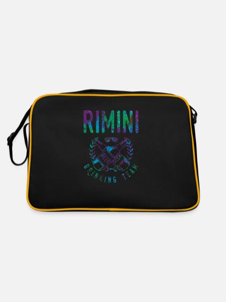 rimini drinking team - Retro Tasche - Schwarz/Gold